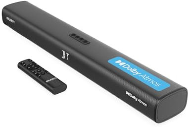 MAJORITY 2.0.2 Dolby Atmos Soundbar | Wall Mountable Bluetooth 3D Sound with 160W Upfiring Speakers | Digital Display, EQ Controls | HDMI, Optical, Aux | Bracket/Fixings and Remote Included Elias