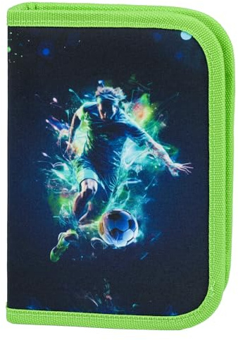 Baagl Federmäppchen für Jungen - Schüleretui, Federtasche, Federmappe für Schreibwaren - Etui, Federpenal, Schulmäppchen (Fußballspieler)