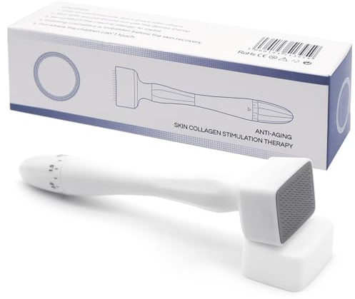 Derma Stamp, Aoyswuz Microneedle Derma Rullo Regolabile 140 Titanio Aghi Timbro Microneedling per Crescita dei Capelli Cura Della Pelle dei Viso