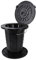 Wakects Portable Toilet, Folding Camping Toilet Plastic Porta Potty Adjustable Height Outdoor Toilet Retractable Car Toilet with Trash Bags for Hiking Travel Trucks Fishing Black