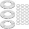Ctyjia 25 PCS Butterfly Flat Washers, 304 Stainless Steel Gasket, Knurled Spring Washers, M8 Washers, Locking Flat Washers, for Tightening Screws, Bolts, and Nuts