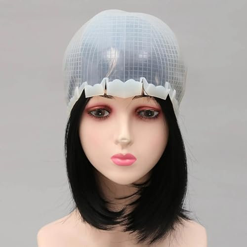 WENYOG Cuffia per Meches Silicone Hair Coloring Hat, Dye Hat Reusable Highlight Hat, for Hair Color Dyeing Hair.