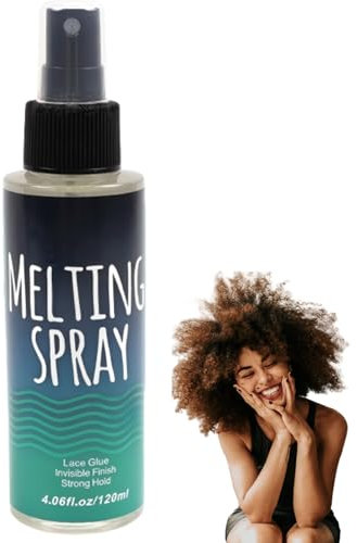 Lace Melting Spray for Wigs - Strong Hold Bonding Adhesive - Waterproof, Latex-Free, Oil-Resistant Hair Extension Glue