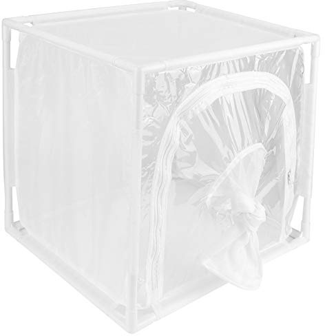 Asixxsix Mesh Cage, PVC Pipe and Mesh Material Durable Structure 40x30x40cm with Good Air Permeability for Butterflies Habitats Greenhouse Outdoor