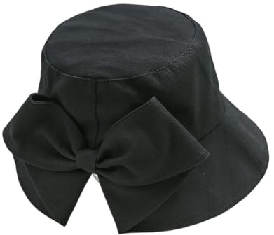 Bred brätte damhatt med elegant rosett | Andningsbar och bärbar med rosett | sommarhatt för utomhusaktiviteter | för strand, resor, semester, camping och vandring