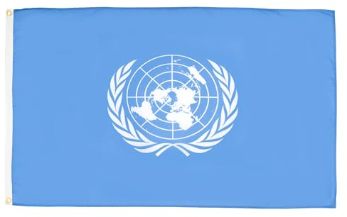 AZ FLAG United Nations Flag 150x90 cm UNO 100D Polyester 2 Grommets
