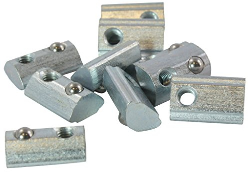 10x Nutenstein 5 St M5 Nut 5 - Typ I - M5 mit Steg, Federkugel, Stahl verzinkt