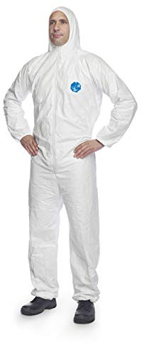 DuPont Tyvek 200 EasySafe | Kemikalieskyddskläder med huva, kategori III, typ 5 och 6 | vit | storlek XXXL