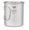 Keith Titanium Einwandiger Titanbecher, Tragbarer Kaffeebecher mit Deckel & klappbarem Henkel, Trinkgeschirr für Tee & Kaffee, Ideal für Camping, Picknick, Trekking & Outdoor (450 Ml)