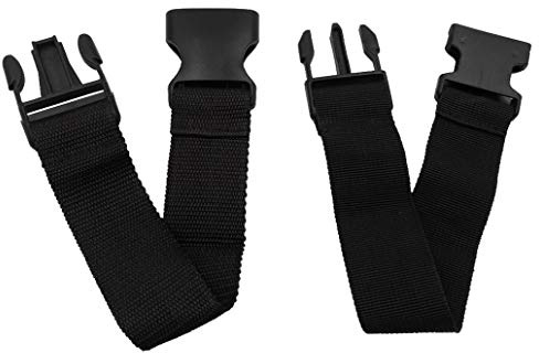 2 cinghie di estensione per cintura da 38 mm, 25,4 cm, per marsupi, marsupi, borse da viaggio e zaini, in nylon resistente (confezione da 2)
