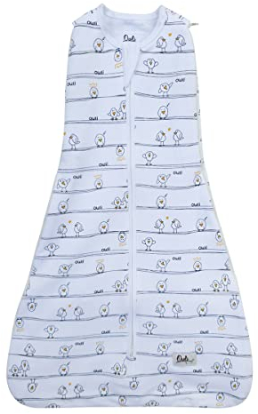 Owli Sleeping Guru Pucksack & Schlafsack, 0,5 Tog, 0-36 Monate, 4-in-1-Pucktuch, preisgekröntes Design, offiziell hüftgesund, Öko-Tex-zertifizierter baumwollreicher Stoff (Early Birds)