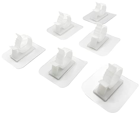 WYAN 6 Pièces Tuyau Clips,Collier de Serrage Tuyau Ajustable,pour la Fixation des Tuyaux d'eau,Tuyaux de Gaz,Tuyaux en Plastique(blanche)