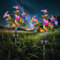 Qoosea Paquete de 2 Luces Solares LED de Mariposa para Jardín - Decoración Exterior con Panel Solar, 2 Modos de Iluminación, IP65 Impermeables - para Patio