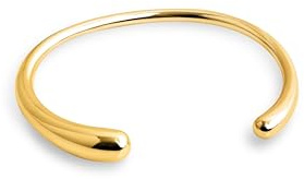 SINGULARU - Brazalete Gota Acero. Pulsera Rigida en Acero bañado en Oro 18Kt. Joyas para Mujer