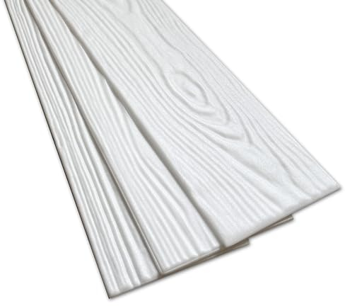 DECCART - Wandpaneele 100x16,7 cm - Panel wand - Paneele - Wandverkleidung innen - Deckenverkleidung - Wandplatten aus Polystyrol - Holzoptik Platten - wall panel - 60 Stück - 10m² - weiß