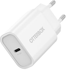 Otterbox Standard EU 20W USB-C PD Chargeur Mural, Fast Charger pour Smartphone et Tablette, Testé Contre Les Chutes, Robuste, Ultra Durable, Blanc, Livré sans Emballage