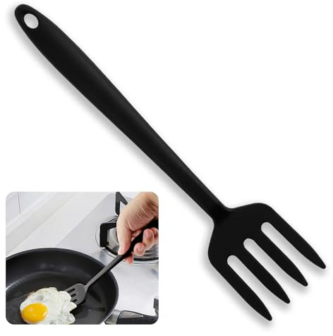 Tenedor de cocina de gel de sílice de, Buenas opciones para Ensaladas, Espaguetis y Carnes, Ergonómico y Duradero, Fácil de Limpiar, Multifuncional y Práctico