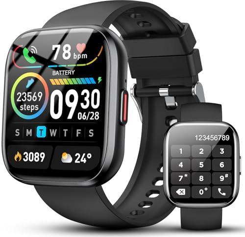 Niderson Smart Watch for Women Men Answer/Make Calls, 1.85 HD Fitness Watch with Step Counter/Heart Rate/Sleep Monitor, 115+ Sport Modes Smartwatch, IP68 Waterproof Activity Tracker for Android iOS