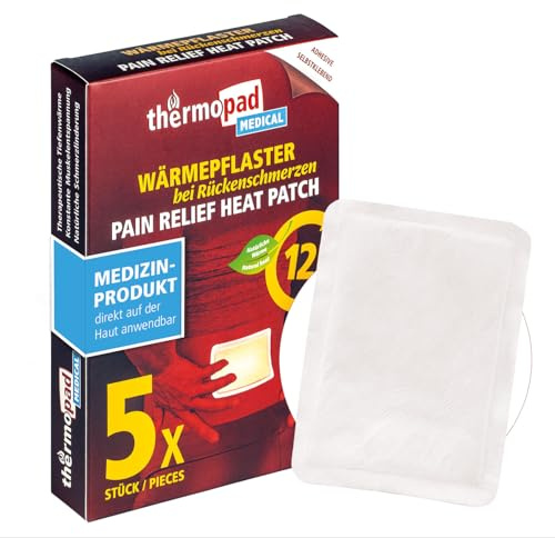 THERMOPAD Medical – 5 parches térmicos para el dolor de espalda (12 h)