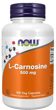 Now Foods L-Carnosine 500mg (100 vCapsules) Sans saveur - Acides aminés - Mélange d'acides aminés