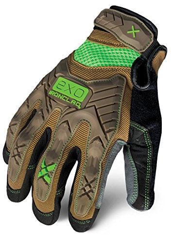 Ironclad EXO Motor Impact Glove; Work Gloves, TPR Impact Protection, (1 Pair), EXO2-PIG-04-L,Brown