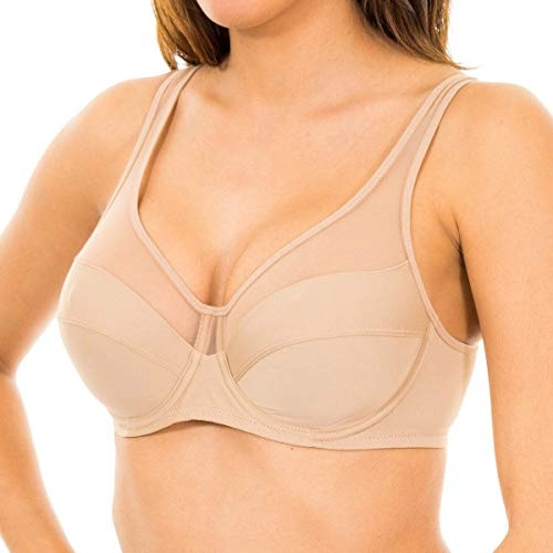 Dim Femme - Soutien-Gorge Generous Classic x1 | Maintien Parfait pour Poitrines Généreuses | Microfibre Épaisse et Stretch | Dos en U et Bretelles Larges | Look Moderne et Confort Absolu