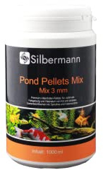 Silbermann Teichfutter Pellets - schwimmendes Hauptfutter für Teichfische (1000 ml, gemischt 3 mm)