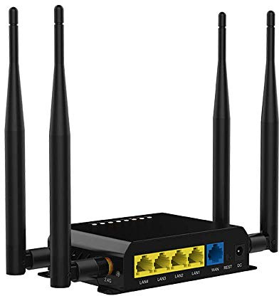 Wiflyer 4G LTE Router, 300 Mbps Cat4 Wireless Wi-Fi Router, with Industrial Grade Metal Case/Detachable External Antennas/SIM Card Slot Unlocked/USB Port, WE826-T