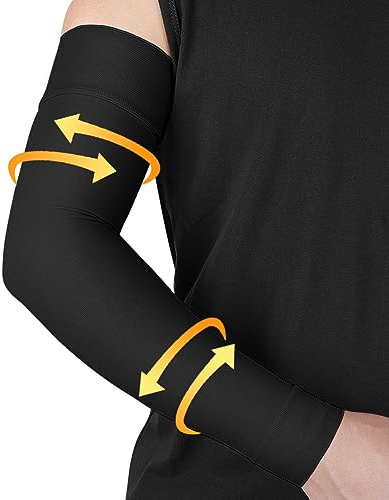 beister Medizinische Kompression Arm Sleeve Damen & Herren (1 Stück), 20-30 mmhg Kompressionsärmel mit Gepunktetem Silikonband, Ellbogenbandage, Armbandage für Krampfadern, Lymphödem, Arthritis