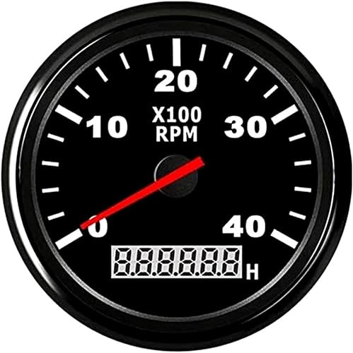 Geloo Båtvarvräknare 85 mm 4 000 varv/min vattentät för bil lastbil båt dieselmotor 0–4 000 varv/min utombordsmotor 9–32 V
