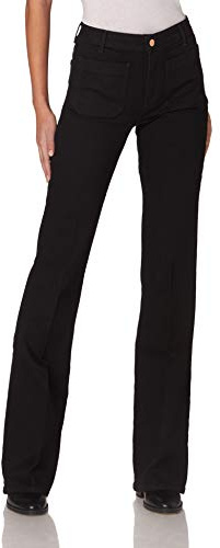 Wrangler Flare, jean évasé Femme, Noir Rétro., 31W / 34L