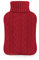 samply Wärmflasche mit Bezug - Weicher Premium Strickbezug - 2L groß Wärmeflasche, groß Rot