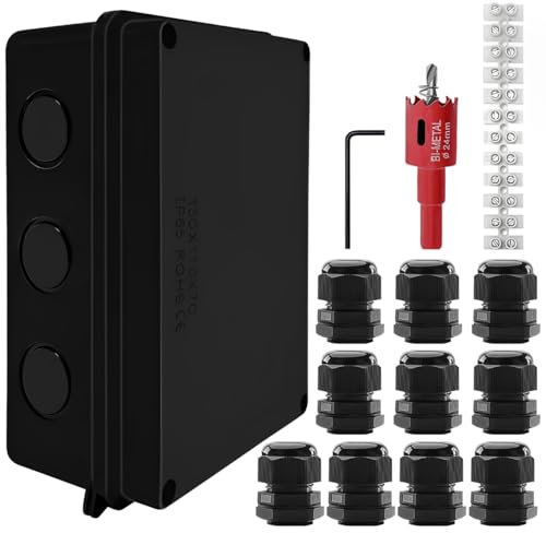 Xpieoyrm Boîte de Dérivation Etanche exterieur en saillie, IP65 Boitier étanche en saillie, Boîtier de Projet Etanche Electrique Exterieur 150x110x70 mm, Boîte de Connexion de Câblage pour Électrique