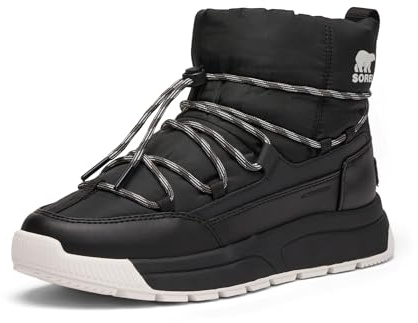 Sorel Women's Whitney III Slip-On Waterproof Winter Boot, Black/Sea Salt, 10