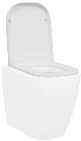 vidaXL Toalettstol Vit 47,5 x 35 x 3,6 cm Duroplast, Uppgradera ditt badrum, Bekvämt toalettlock, Modernt tillbehör, Praktisk toalettinstallation för stilren badrumsrenovering