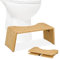 Relaxdays Toilettenhocker, klappbar, Stuhlgang Unterstützung, WC Hocker Erwachsene, Bambus, HxBxT: 19x48,5x20 cm, natur