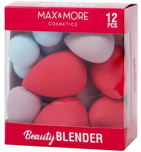 Lot de 12 éponges maquillage en mousse – Blender fond de teint, anti-cernes et poudre – Forme œuf – Réutilisables – Pour peau grasse, sèche, sensible