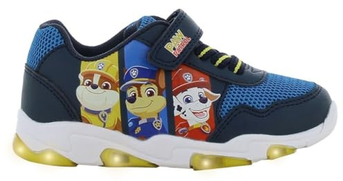 Leomil Paw Patrol Baskets Garçon Lumineuses Chaussure Enfant 27, Idéal pour l'école et Les Loisirs, Bleu