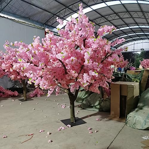 1x0,6m / 3.2x1,9ft arbre de fleur de cerisier artificiel japonais, rose grande plante artisanale Fake Sakura Silk Flower Decoration Souhing Tree for Wedding Event Party Restauran 1x0,6m / 3.2x1,9ft