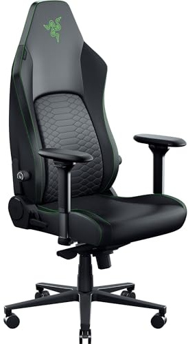 Razer Iskur V2 NewGen - Ergonomic Gaming Chair with Breathable Gen-2 EPU Leather with CoolTouch Technology - HyperFlex Lumbar Support - Ultra-Wide Shoulder Arches and Seat Base | Green