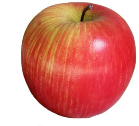 GOBIWM 8cm Large Artificial Red Apple, Realistic Non-Toxic Plastic Fake Fruit, Durable Lifelike Faux Apple Decor for Home Kitchen Table, Party, Wedding, Photography Props, 1 Pack