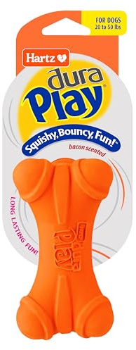 HARTZ Dura Play Soft Dog Bone Toy, Assorted Colors, 1 Ea, for Medium breeds