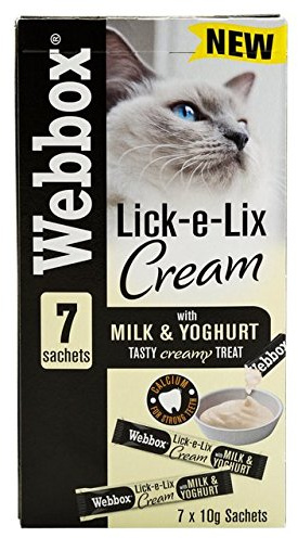 Webbox Cats Delight Lick E Lix Cream with Yoghurt and Milk 7pcs Case of 17
