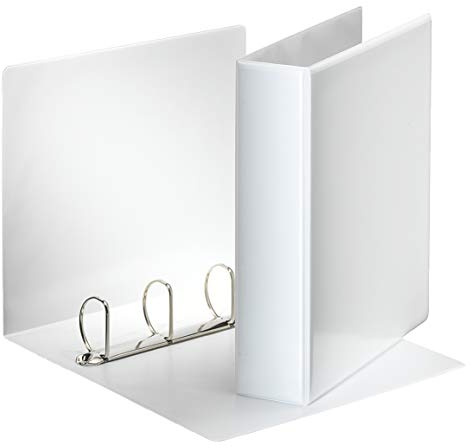 Esselte 49705 Ringbuch Präsentation, mit Taschen, A4, PP, 4 Ringe, 50 mm, weiss