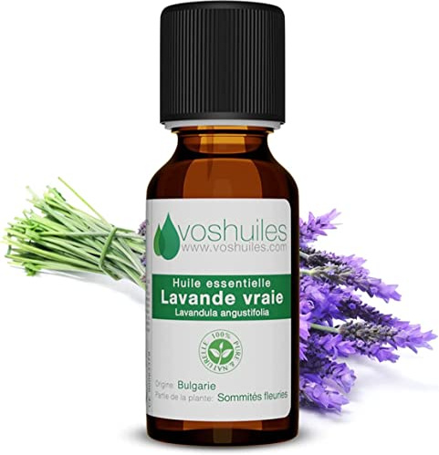 VOSHUILES - Huile Essentielle de Lavande Vraie - 10ml - 100% Pure et Naturelle - Idéale pour la Diffusion - Utilisation Polyvalente - Arôme Floral de Provence