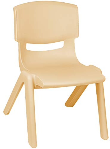alles-meine.de GmbH Kinderstuhl/Stuhl - Farbwahl - Holz Farben - beige - Plastik - bis 100 kg belastbar/kippsicher - für INNEN & AUßEN - 0-99 Jahre - stapelbar - Garten - K..