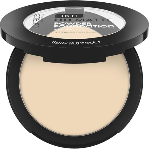Catrice Cosmetics 18H Hd Matte Fondotinta in Polvere, Lunga Durata, Opacizzante, Coprenza, Opaca, 8 g