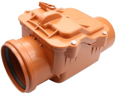 MD technic Bouchon anti-retour DN110 avec clapet anti-retour et verrouillage d'urgence - Clapet anti-retour pour eaux usées, anti-rongeurs, avec insert en acier inoxydable, anti-odeurs - Extérieur