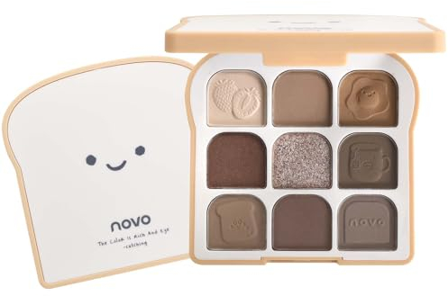 Palette Ombretti, 9 Colori Palette Ricaricate di Base Con Specchio, Altamente Pigmentato, Palette per il Trucco Occhi per Trucchi Occhi Natural, Make Up Professionali (02#Toni Terra)