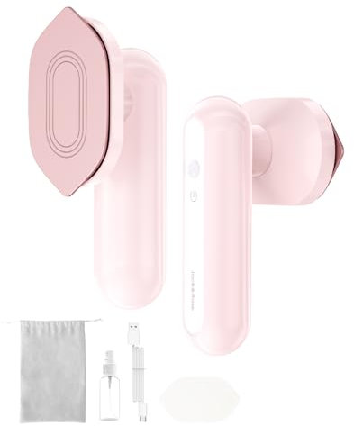 Mini Reisebügeleisen kabellos, Type-C für weltweite Spannung, tragbares Bügeleisen für Kleidung ohne Dampf, schnelle Aufheizung, leicht für Reise und Unterwegs